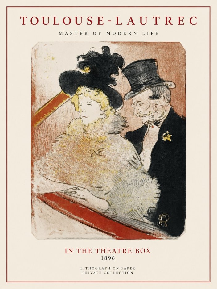 Toulouse-Lautrec In the Theatre Box No1 - Poster