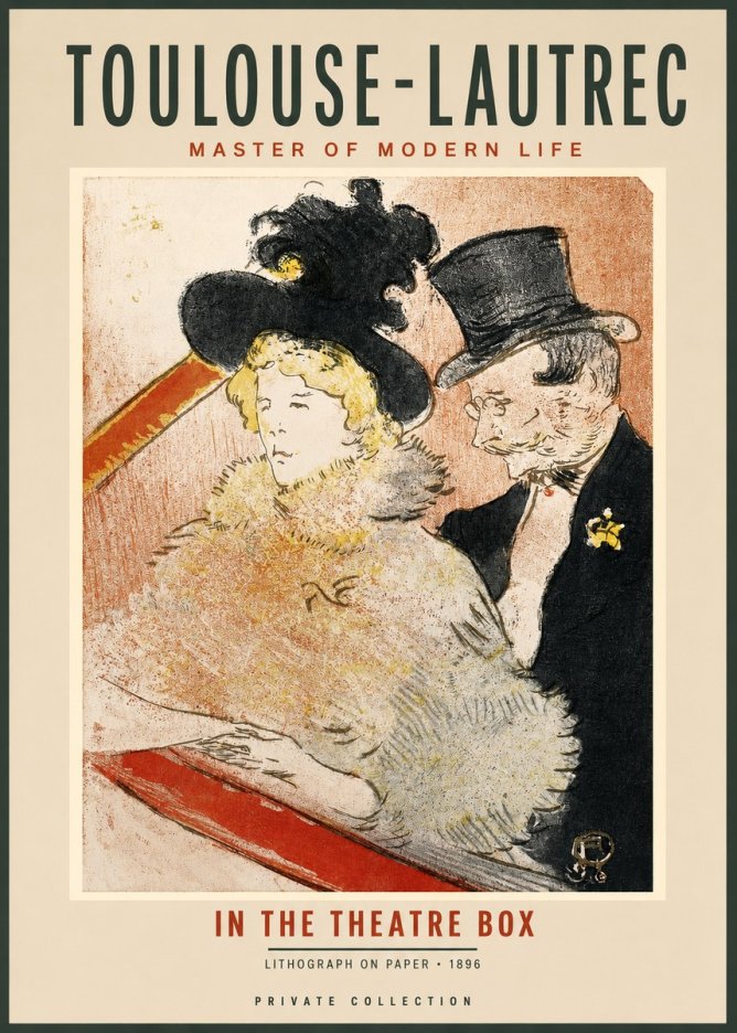 Toulouse-Lautrec In the Theatre Box No2 - Poster