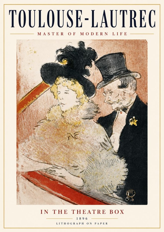 Toulouse-Lautrec In the Theatre Box No3 - Poster