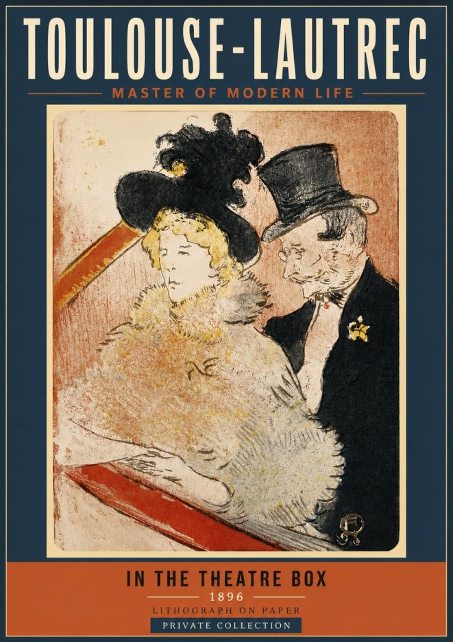 Toulouse-Lautrec In the Theatre Box No4 - Poster