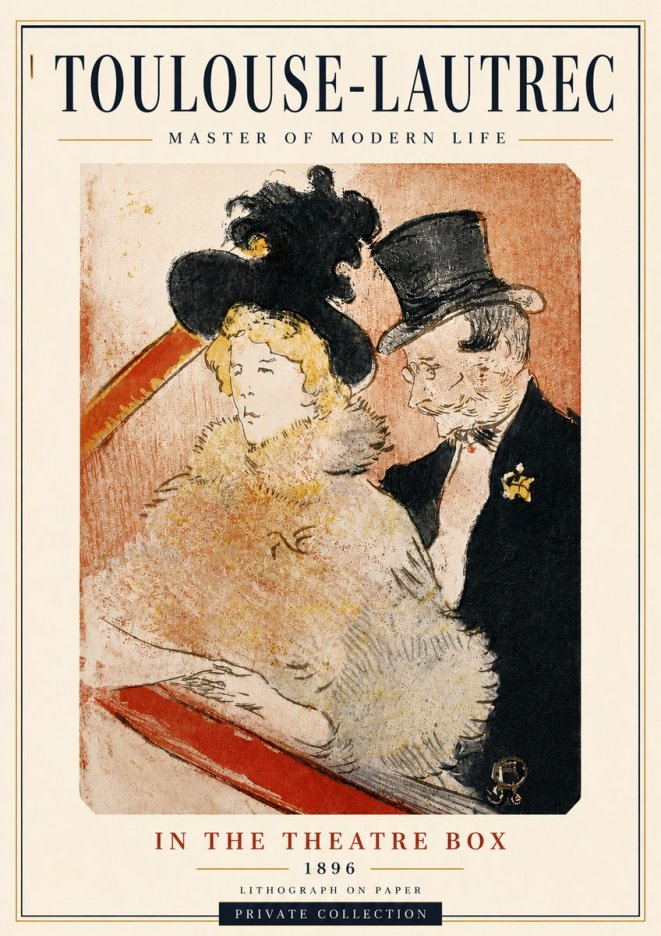 Toulouse-Lautrec In the Theatre Box No6 - Poster