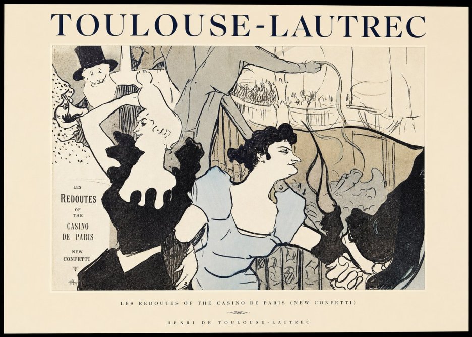 Toulouse-Lautrec Les Redoutes of the Casino De Paris (New Confetti) No1 - Poster