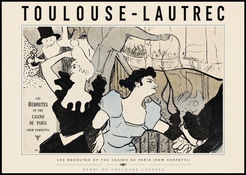 Toulouse-Lautrec Les Redoutes of the Casino De Paris (New Confetti) No5 - Poster