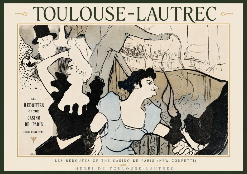 Toulouse-Lautrec Les Redoutes of the Casino De Paris (New Confetti) No6 - Poster