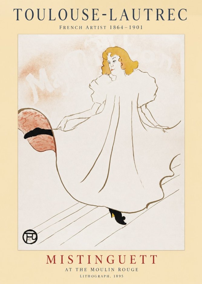 Toulouse-Lautrec Mistinguett at the Moulin Rouge No1 - Poster