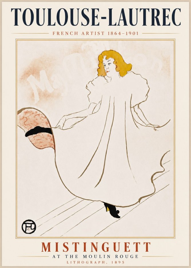 Toulouse-Lautrec Mistinguett at the Moulin Rouge No5 - Poster