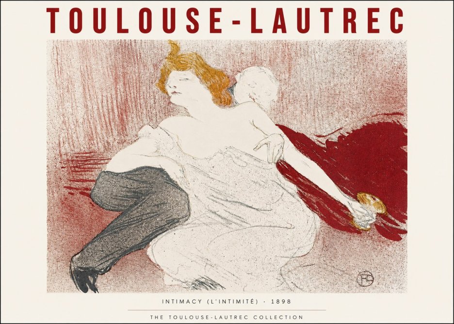 Toulouse-Lautrec Intimacy (L'intimité) No2 - Poster