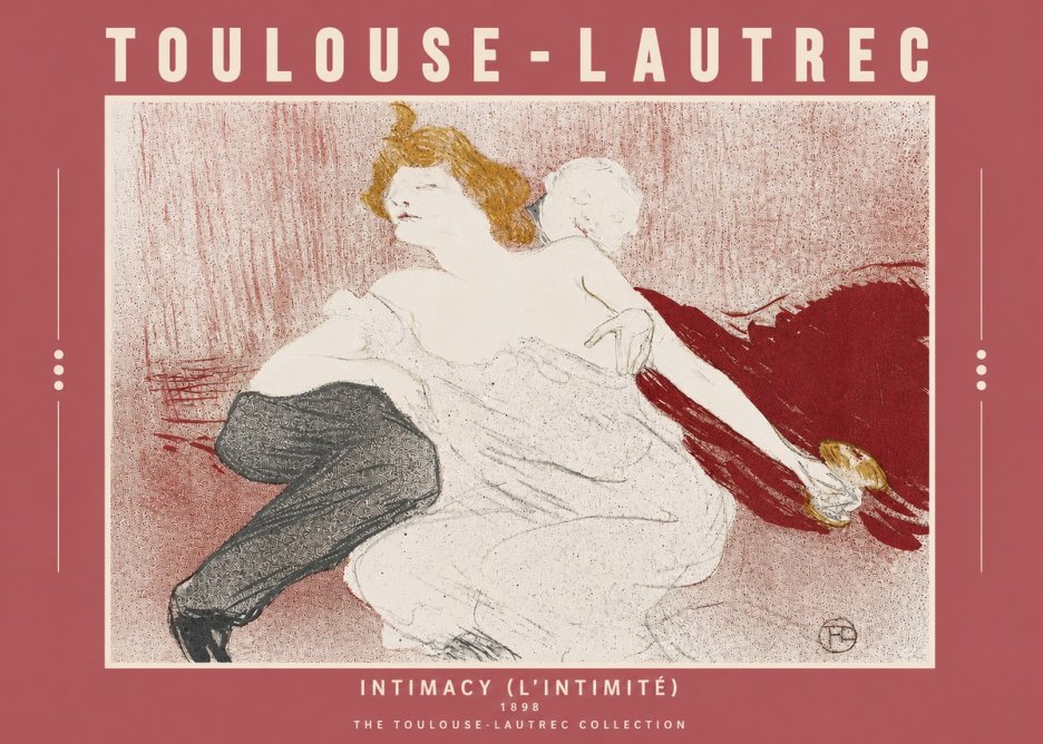 Toulouse-Lautrec Intimacy (L'intimité) No3 - Poster