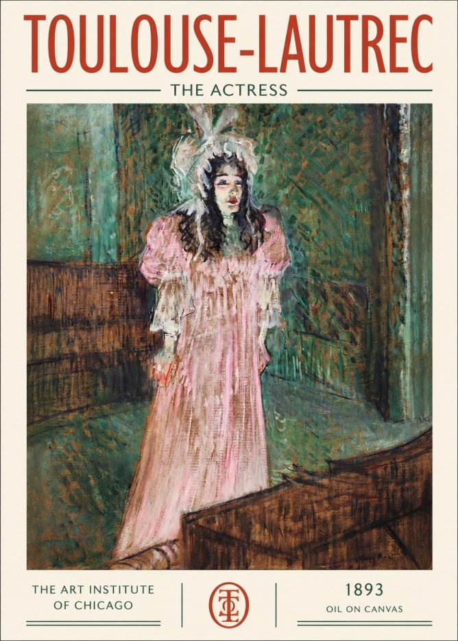 Toulouse-Lautrec The Actress No2 - Poster
