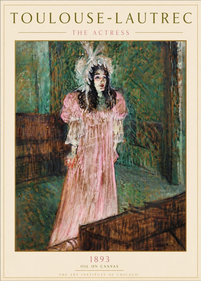 Toulouse-Lautrec The Actress No6 - Poster