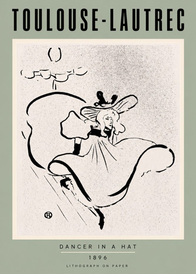 Toulouse-Lautrec Dancer in a Hat No3 - Poster