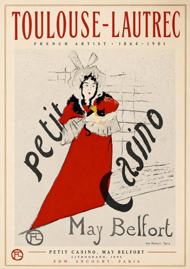 Toulouse-Lautrec Petit Casino, May Belfort No3 - Poster
