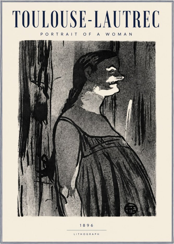 Toulouse-Lautrec Portrait of a Woman III No3 - Poster