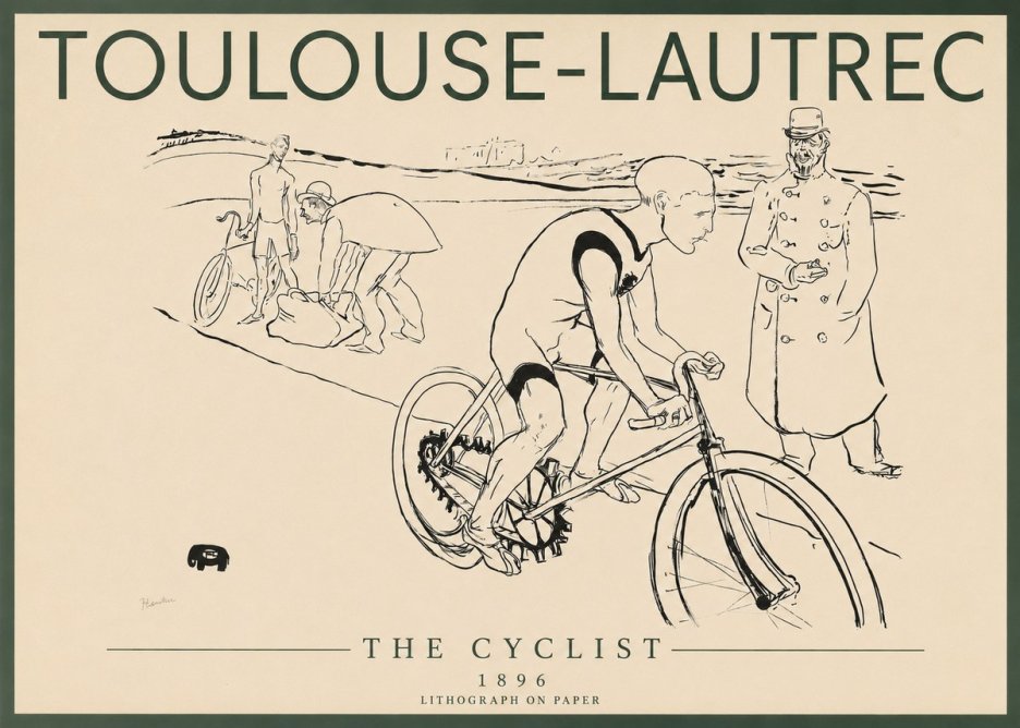 Toulouse-Lautrec The Cyclist No3 - Poster