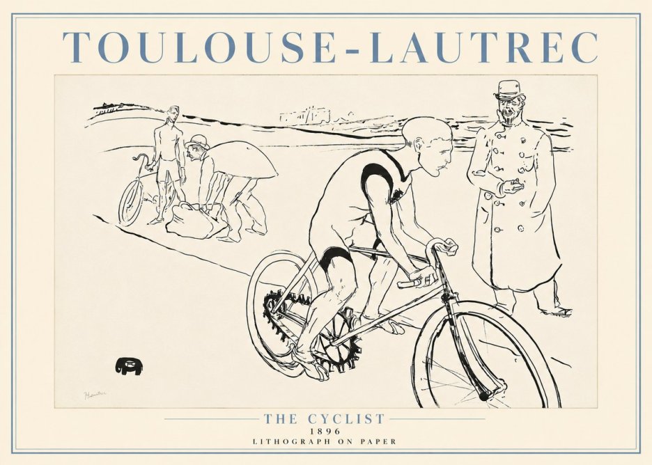 Toulouse-Lautrec The Cyclist No4 - Poster