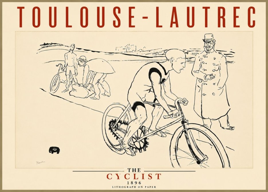 Toulouse-Lautrec The Cyclist No5 - Poster