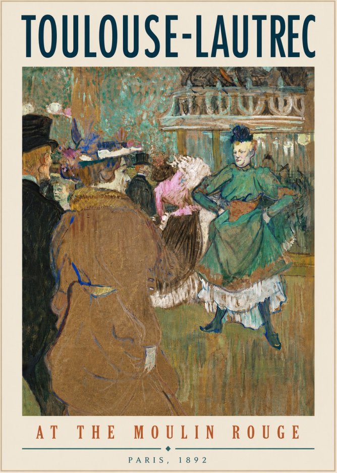 Toulouse-Lautrec At the Moulin Rouge XIII No5 - Poster