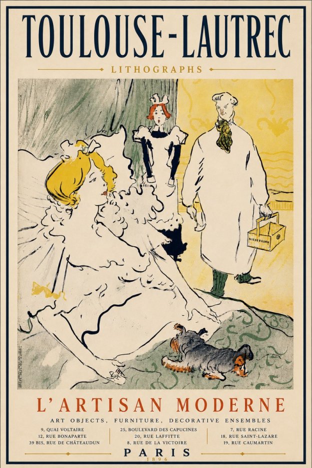 Toulouse-Lautrec L'artisan Moderne No6 - Poster