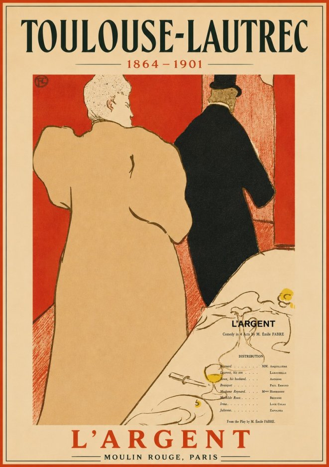 Toulouse-Lautrec L'argent No4 - Poster