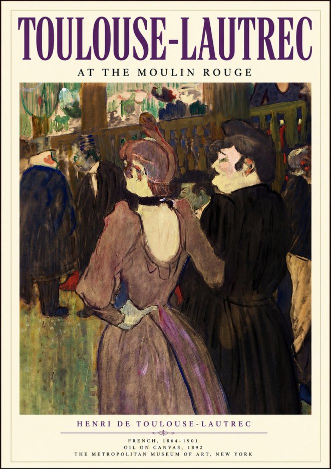 Toulouse-Lautrec At the Moulin Rouge XIV No3 - Poster