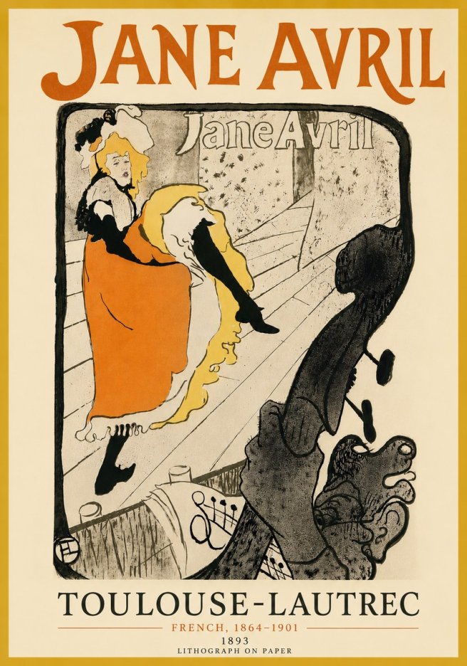 Toulouse-Lautrec Jane Avril II No5 - Poster