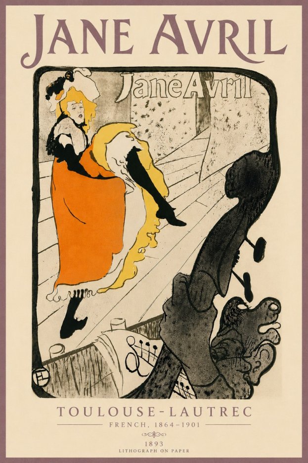 Toulouse-Lautrec Jane Avril II No6 - Poster
