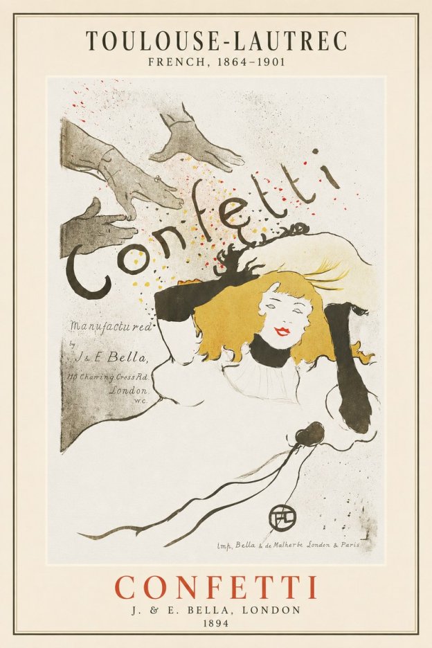 Toulouse-Lautrec Confetti No1 - Poster