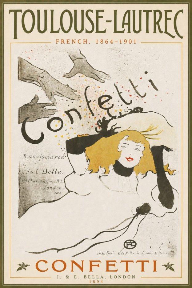Toulouse-Lautrec Confetti No3 - Poster