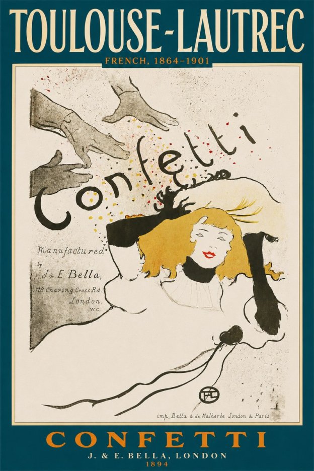 Toulouse-Lautrec Confetti No4 - Poster