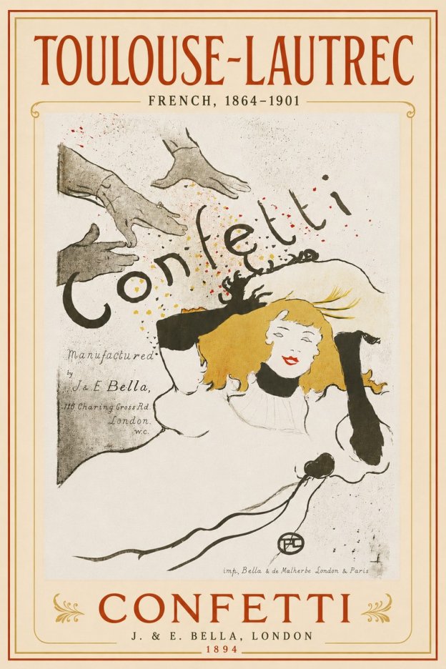 Toulouse-Lautrec Confetti No5 - Poster