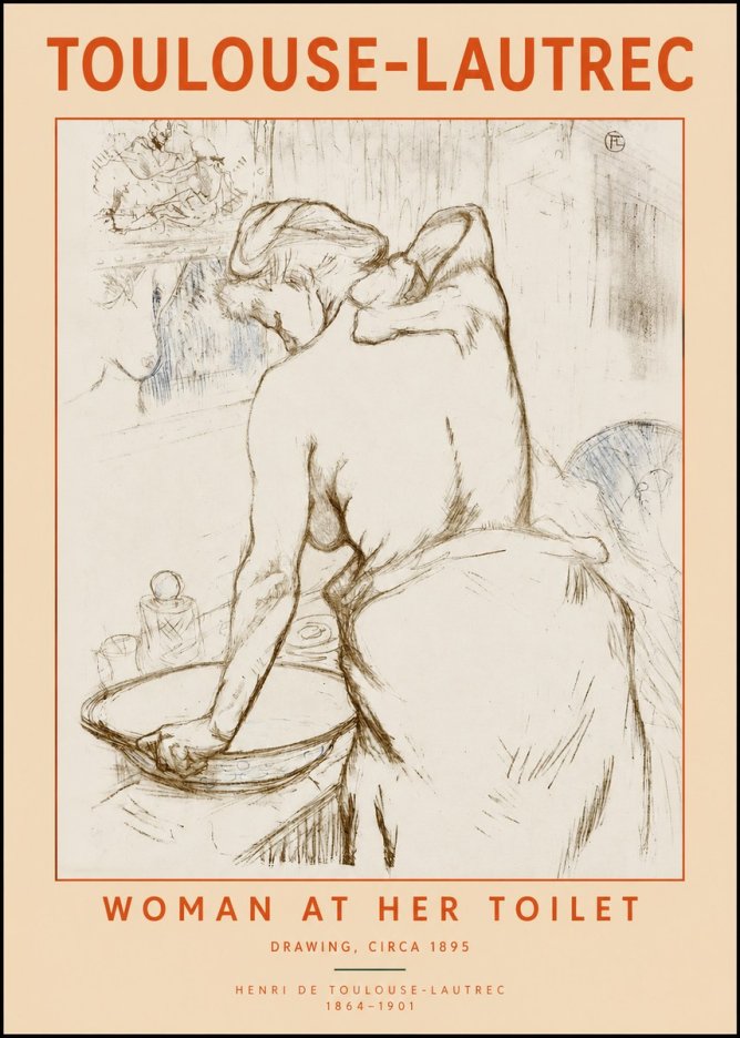 Toulouse-Lautrec Woman at Her Toilet No2 - Poster