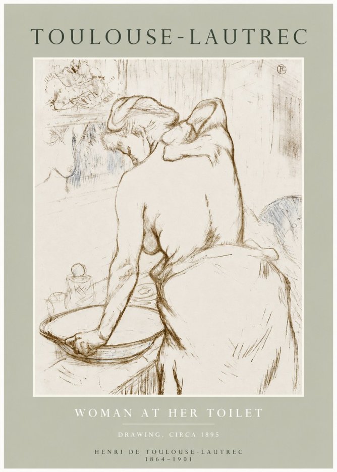 Toulouse-Lautrec Woman at Her Toilet No3 - Poster