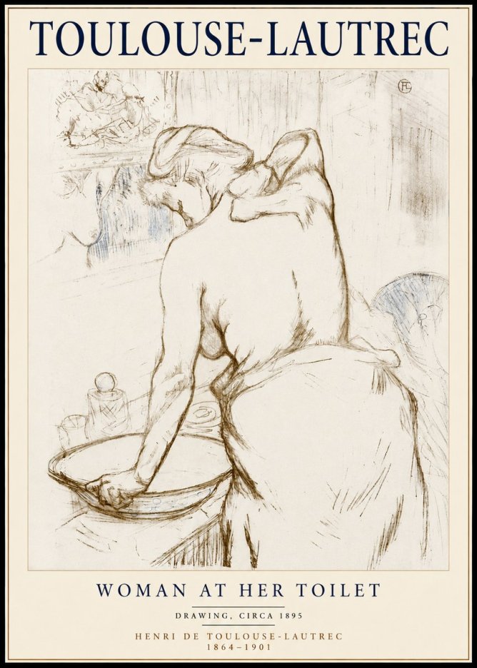 Toulouse-Lautrec Woman at Her Toilet No4 - Poster