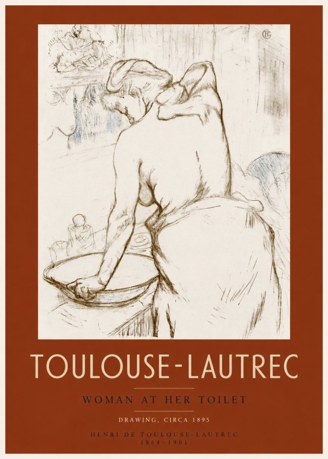 Toulouse-Lautrec Woman at Her Toilet No5 - Poster