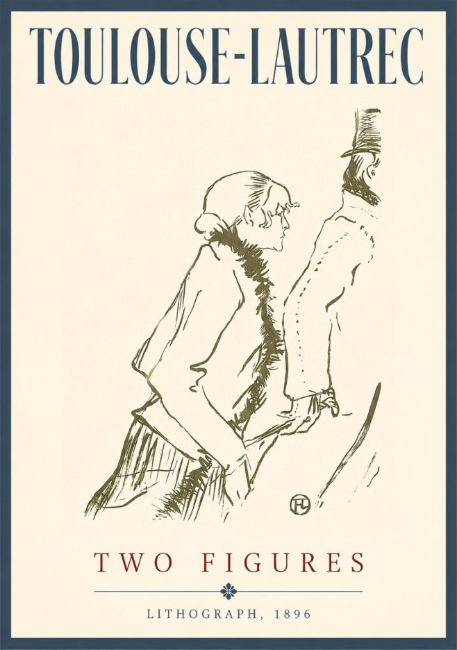 Toulouse-Lautrec Two Figures No3 - Poster
