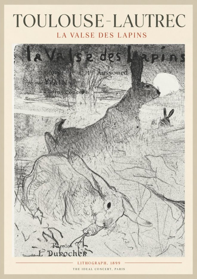 Toulouse-Lautrec La Valse Des Lapins No1 - Poster