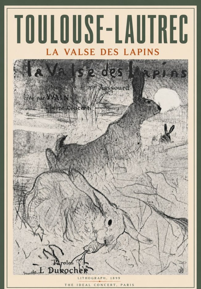Toulouse-Lautrec La Valse Des Lapins No6 - Poster
