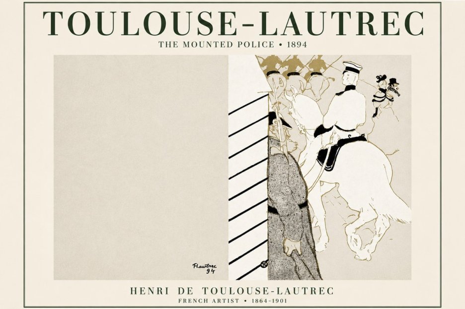 Toulouse-Lautrec The Mounted Police No3 - Poster