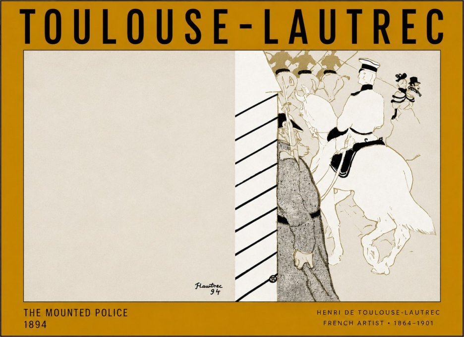 Toulouse-Lautrec The Mounted Police No4 - Poster