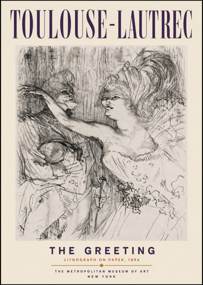Toulouse-Lautrec The Greeting No2 - Poster