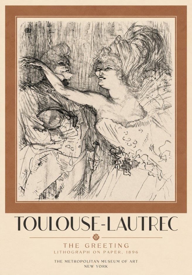 Toulouse-Lautrec The Greeting No3 - Poster