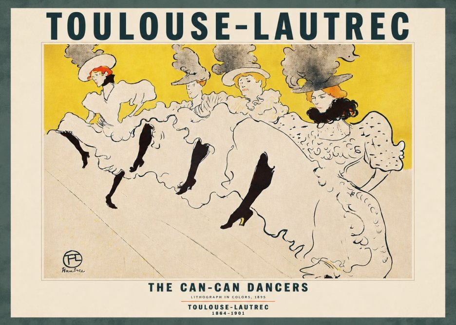 Toulouse-Lautrec The Can-can Dancers No4 - Poster