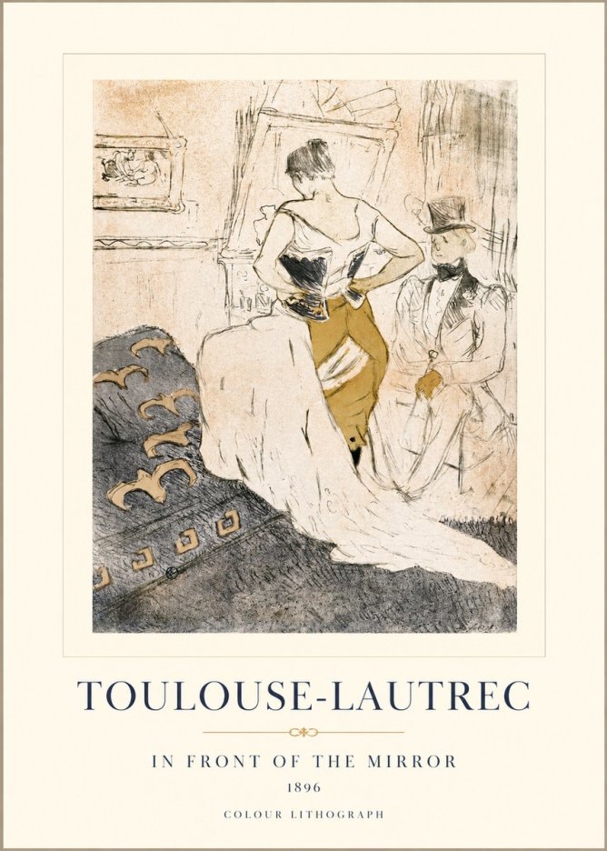 Toulouse-Lautrec In Front of the Mirror No1 - Poster