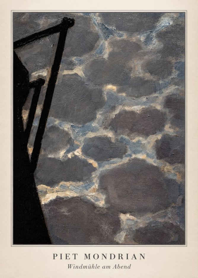 Piet Mondrian Windmühle Am Abend I No6 - Poster