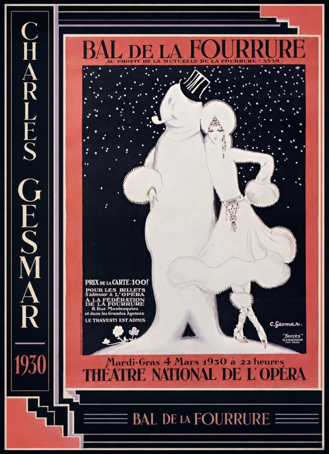 Charles Gesmar Bal De La Fourrure I No2 - Poster