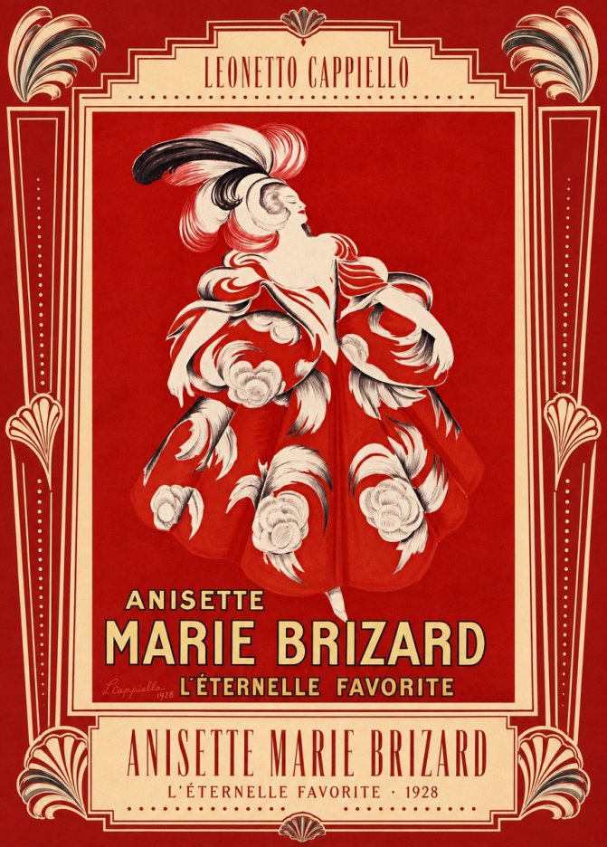 Leonetto Cappiello Anisette Marie Brizard - L'éternelle Favorite No4 - Poster