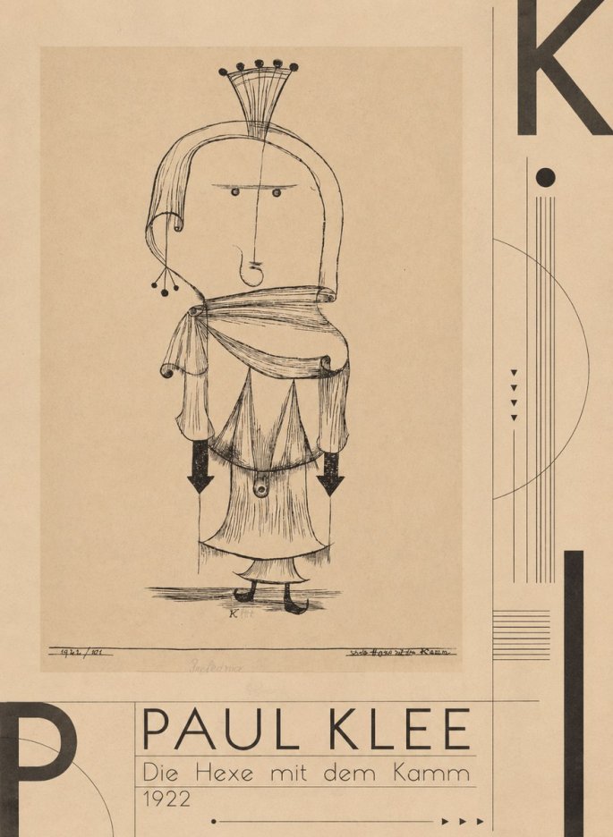 Paul Klee Die Hexe Mit Dem Kamm No3 - Poster