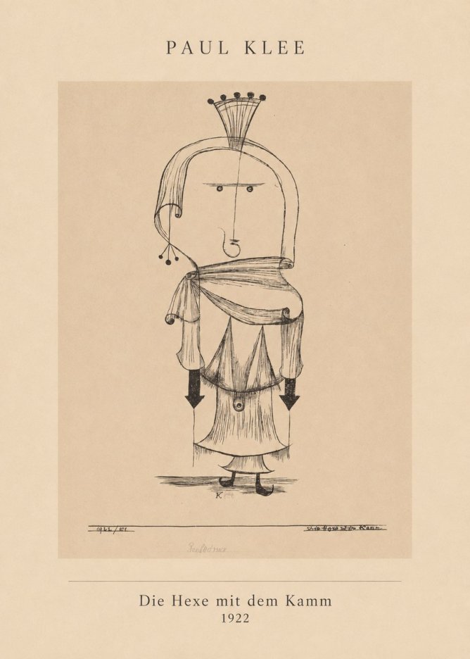 Paul Klee Die Hexe Mit Dem Kamm No4 - Poster