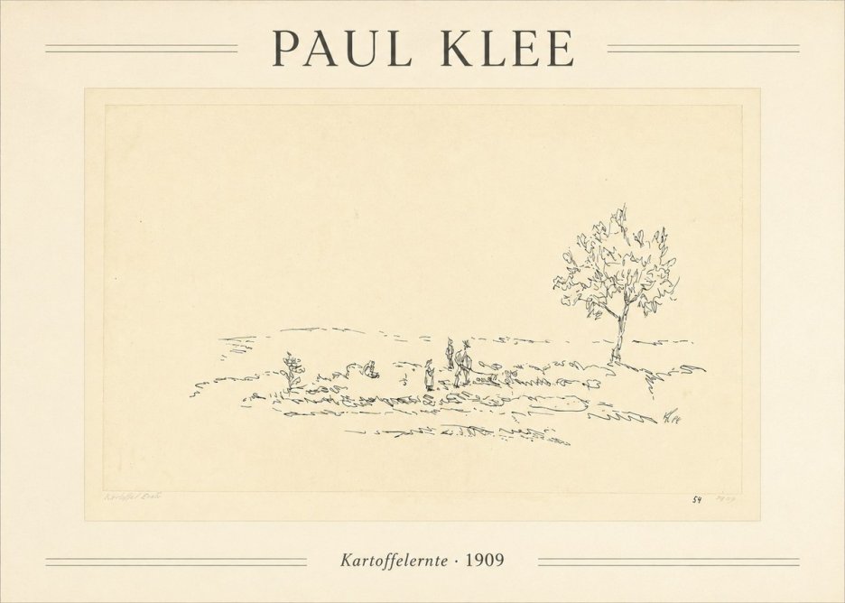 Paul Klee Kartoffelernte · 1909 No1 - Poster