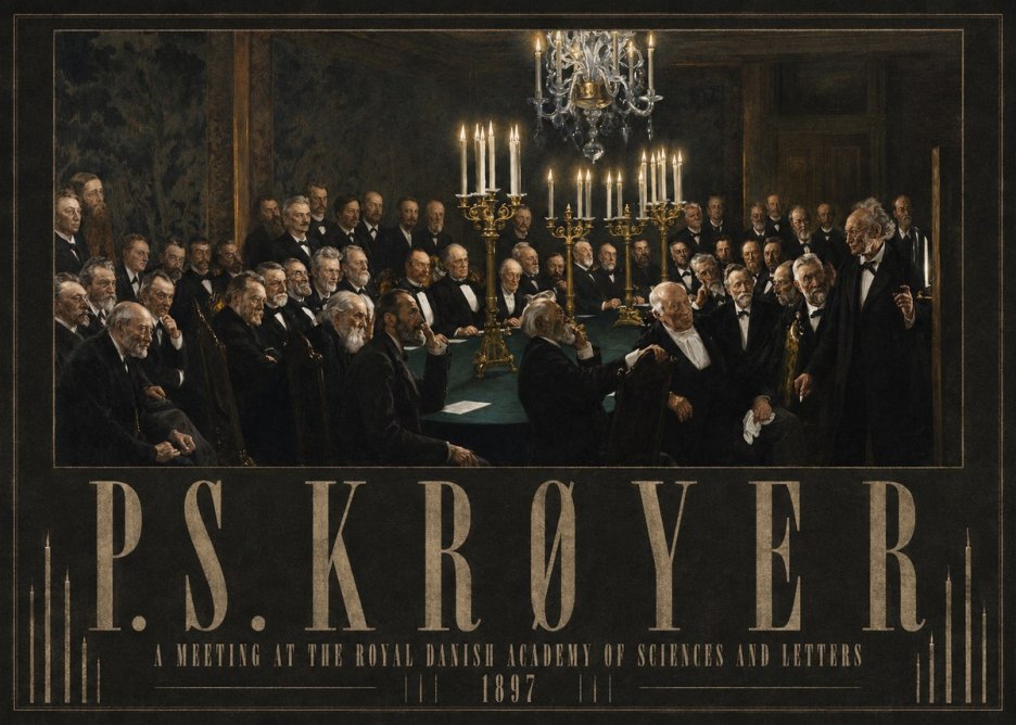 P.S. Krøyer A Meeting at the Royal Danish Academy of Sciences and Letters No3 - Poster